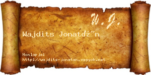 Wajdits Jonatán névjegykártya